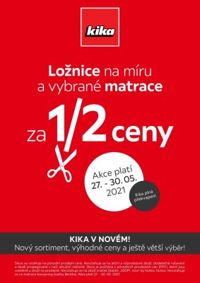 akční leták Kika nábytek 27.5.2021-30.5.2021