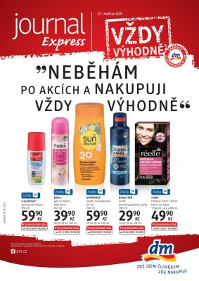 akční leták dm drogerie 27.5.2021-16.6.2021