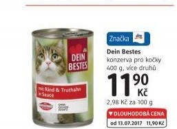 Konzerva pro kočky Dein Bestes