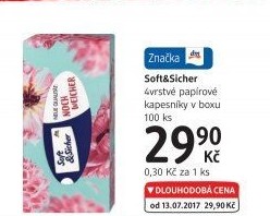 Papírové kapesníčky 4vrstvé Soft&amp