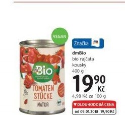 Rajčata krájená dm Bio