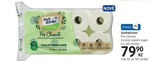 Toaletní papír 2vrstvý Pro Climate Sanft&amp