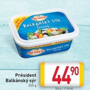 Balkánský sýr Président