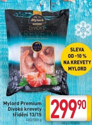 Krevety divoké mražené Premium Mylord