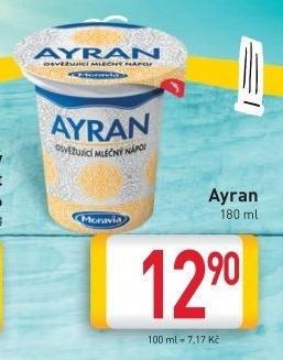 Mléčný nápoj tureckého typu Ayran Moravia