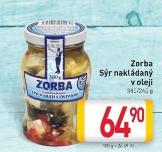 Nakládaný sýr v oleji Zorba