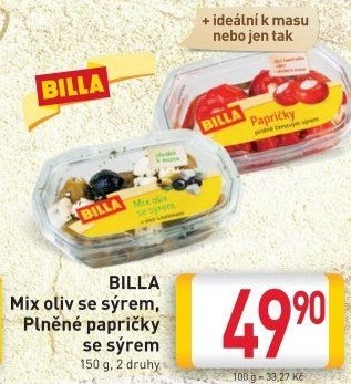 Salát mix se sýrem a olivami Billa