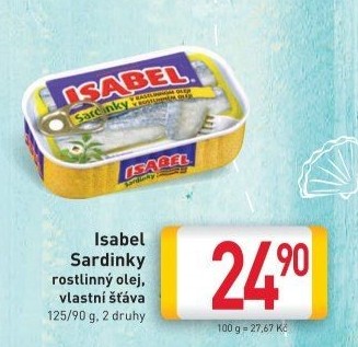 Sardinky v oleji Isabel