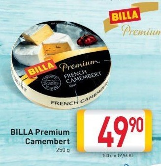 Sýr Camembert Billa Premium