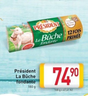 Sýr kozí La Buche fondante Président