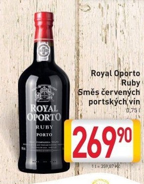 Víno červené Ruby Royal Oporto Real Companhia Velha
