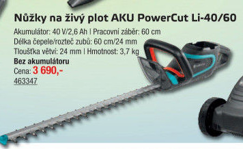 Aku nůžky na živý plot PowerCut Gardena