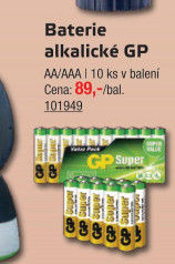 Baterie alkalické super GP