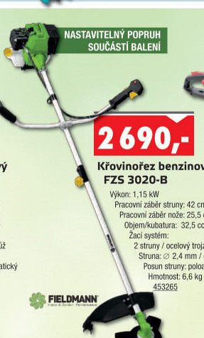 Benzinový křovinořez Fieldmann FZS 3020-B