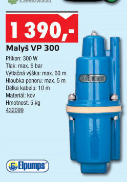 Hlubinné čerpadlo Malyš VP 300 Elpumps