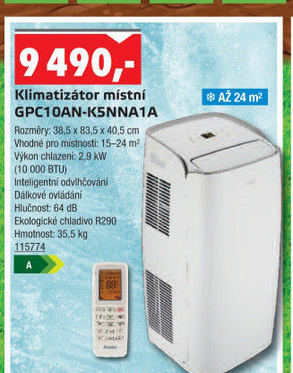 Klimatizace přenosn GREE GPC10AN-K5NNA1A