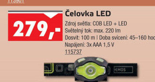 Led čelovka Emos