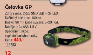 Led čelovka GP