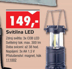 LED kempingová svítilna Emos
