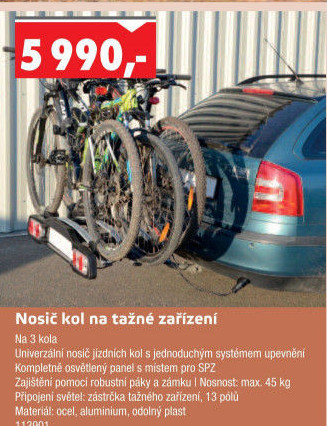Nosič kol na tažné zařízení