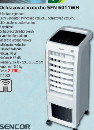 Ochlazovač vzduchu Sencor SFN 6011WH