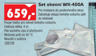 Okenní set pro mobilní klimatizace Sinclair