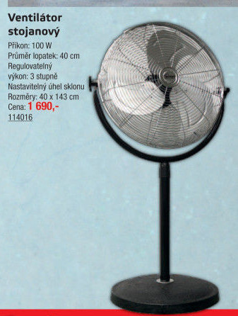 Stojanový ventilátor