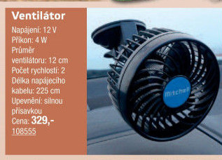Ventilátor do auta Mitchell