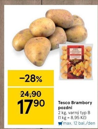 Brambory pozdní B Tesco
