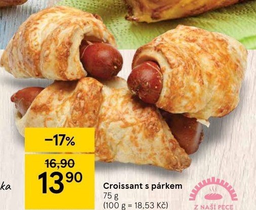 Croissant s párkem