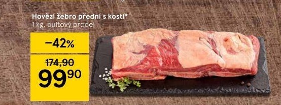 Hovězí přední s kostí - žebro