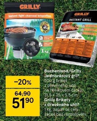 Jednorázový gril Buchenland