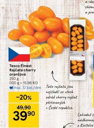Rajčata cherry Tesco Finest