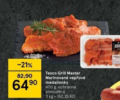 Vepřové medailonky marinované Grill Master Tesco