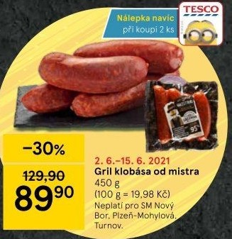Grilovací klobása od Mistra Láďa Grileman Kostelecké uzeniny