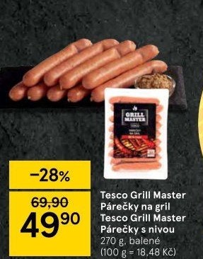 Párečky na gril Grill Master Tesco