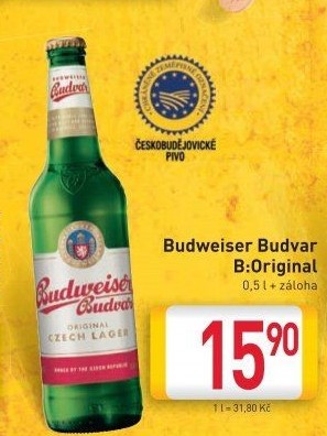 Pivo světlý ležák B: Original Budweiser Budvar