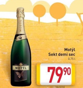 Sekt Demi Sec Motýl Víno Mikulov