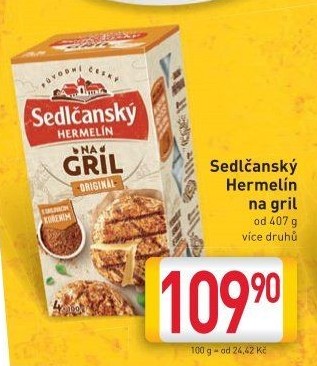 Sýr Hermelín na gril Sedlčanský
