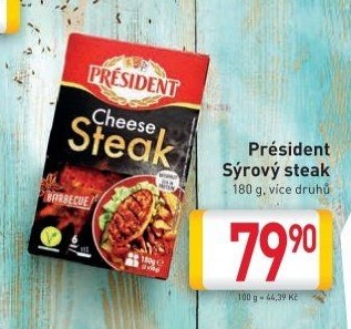 Sýrový steak na gril Président
