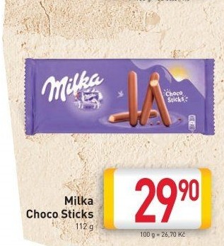 Tyčinky čokoládové Choco Sticks Milka