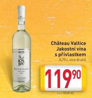 Vína Chateau Valtice - přívlastková