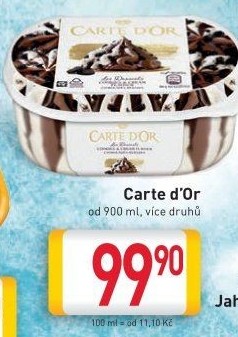 Zmrzlina ve vaničce Carte D'