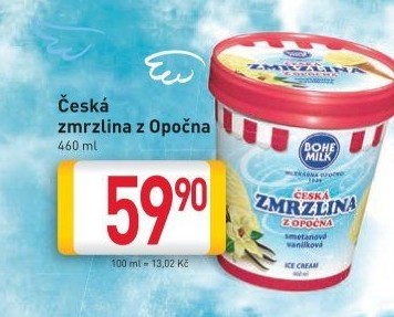 Zmrzlina z Opočna Bohemilk