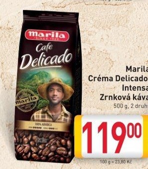Zrnková káva Crema Delicado Marila