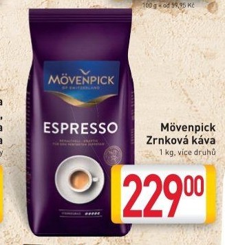 Zrnkové kávy Mövenpick