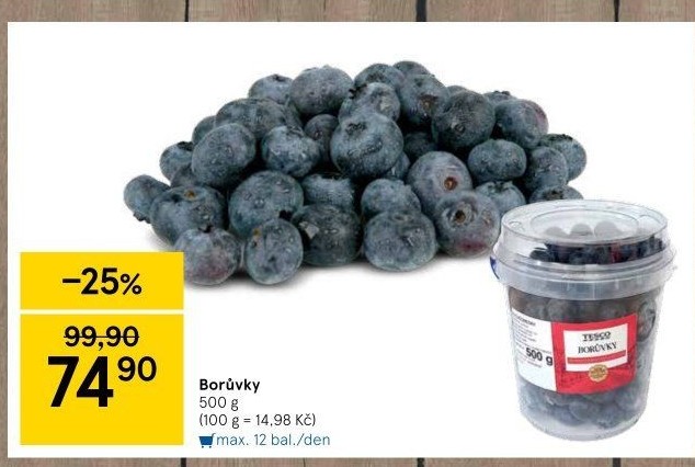 Borůvky Tesco