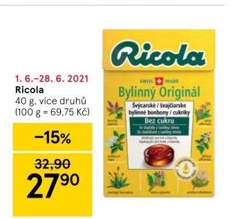Bylinné bonbony Ricola
