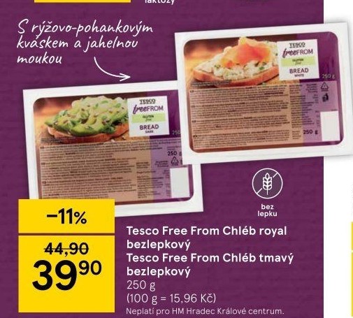 Chléb bez lepku Tesco Free From