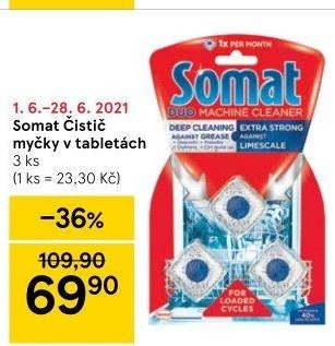Čistič myčky při plné myčce Somat